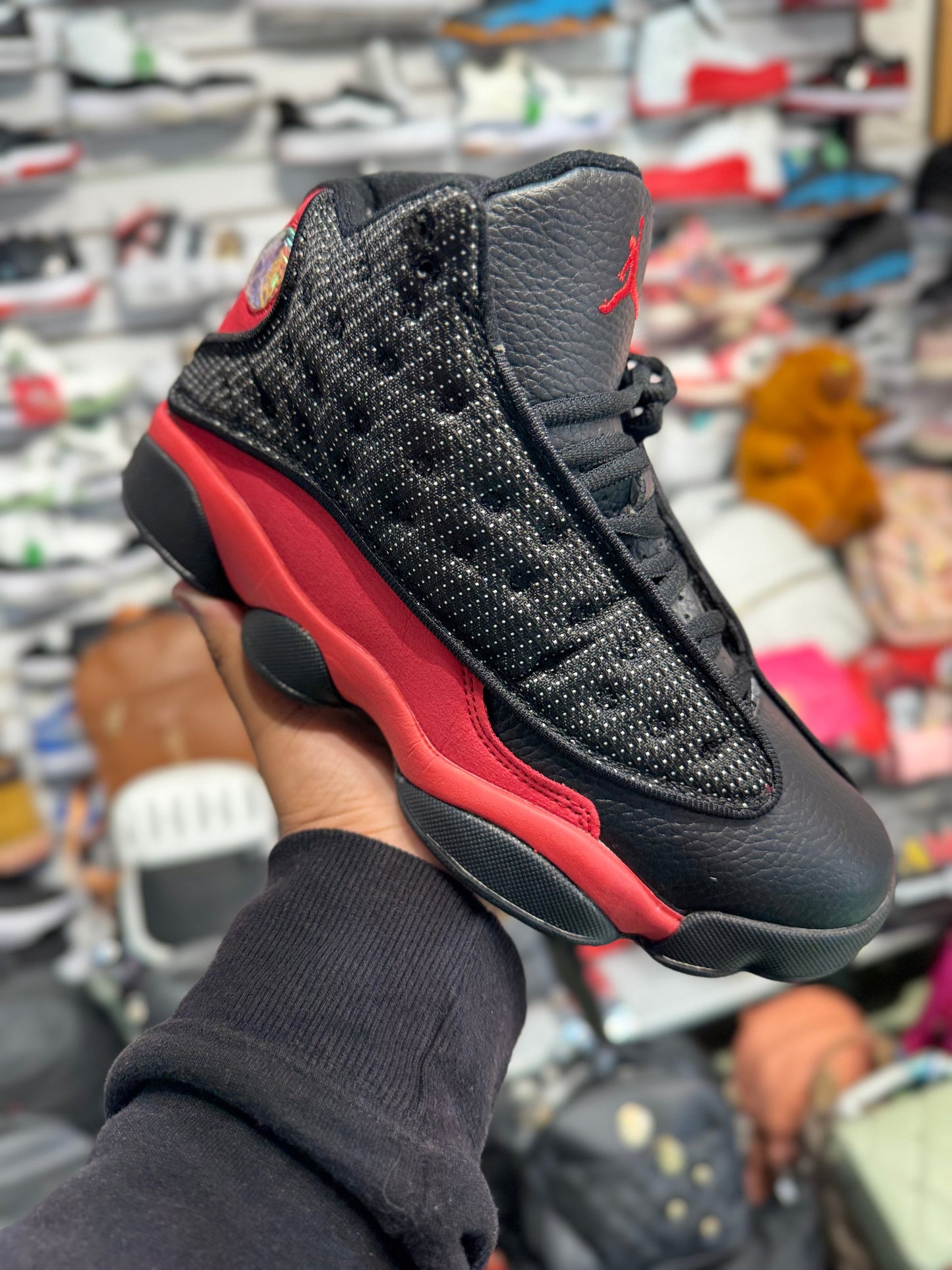 JORDAN13NEGROROJO